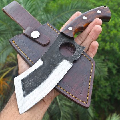 Hand Forged Chopper Knife with Sheath | Bushcraft Knife | Camping | Survival
