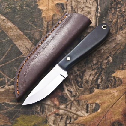Custom Handmade Stainless Steel Skinner Knife with sheath | Mirror Polished Fixed Blade